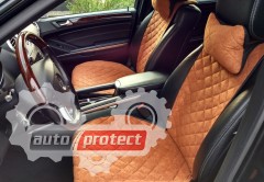 Аvторитет Premium Накидки на передние сиденья, коричневые, 2шт 1 Фото 1 - Аvторитет Premium Накидки на передние сиденья, коричневые, 2шт 1