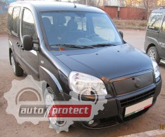 AVTM Зимняя накладка матовая Fiat Doblo '06-12, верх решетка Фото 3 - AVTM Зимняя накладка матовая Fiat Doblo '06-12, верх решетка