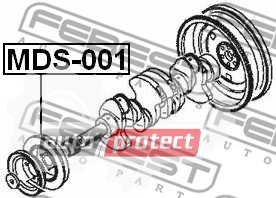 Febest MDS-001 ШКІВ КОЛЕНВАЛА 4D56 на Mitsubishi Pajero 2 '1990