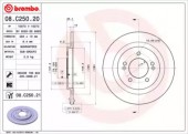 Brembo 08.C250.21 Тормозной диск