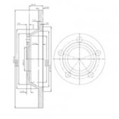 Delphi BG2987 Тормозной диск
