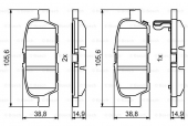 Bosch 0 986 494 857 Комплект тормозных колодок