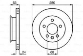 Bosch 0 986 478 548 ��������� ���� �������� VW T4 (280*24)