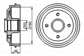 Bosch 0 986 477 116 Тормозный барабан