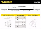 Monroe ML6198 Газовая пружина