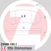 Zimmermann 23488.155.1 Комплект тормозных колодок
