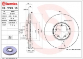 Brembo 09.C243.10 Тормозной диск