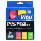 Vitol vsc3030-3 Cалфетки из микрофибры набор 3шт (для сушки, полировки, салона авто) 30х30см