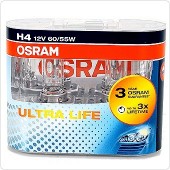 Osram Ultra Life 64193 H4 12V 60/55W Автолампа галогенная, 2шт