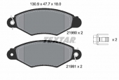 Textar 2198004 Тормозные колодки, без датчика износа