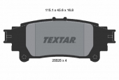 Textar 2552501 Тормозные колодки, без датчика износа
