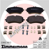 Zimmermann 22802.190.2 Тормозные колодки, без датчика износа (отдельно)