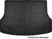 Avto-gumm Коврик в багажник Hyundai Santa-Fe короткая база '12-, 7мест, резиновый черный
