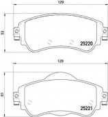 Brembo P 61 105 Тормозные колодоки, к-т дисковые