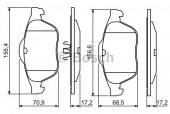 Bosch 0 986 494 033 Тормозные колодки, к-т дисковые