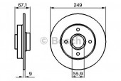 Bosch 0 986 479 219 Тормозной диск, 1шт
