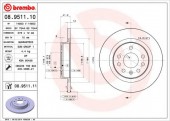 Brembo 08.9511.10 ��������� ����, 1��