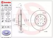 Brembo 09.A296.14 ��������� ���� Brembo