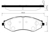 Hong Sung Brake HP2012 Тормозные колодки HSB Lanos