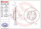 Brembo 09.6752.20 Тормозной диск
