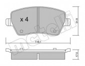 Metelli 22-0485-0 Тормозные колодки