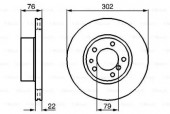 Bosch 0 986 478 318 Тормозной диск передний (вентил.) BMW 5-serie (E34), 7-serie (E32)