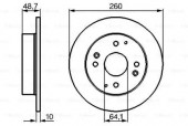 Bosch 0 986 478 172 ��������� ���� ������ HONDA Accord; ROVER 620/623 93- (260*10)