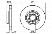 Bosch 0 986 478 617 ��������� ���� �������� (������.) AUDI A6/A8 94-02 (314*30)