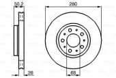 Bosch 0 986 478 603 Тормозной диск передний VOLVO 850 94- 280 26 23