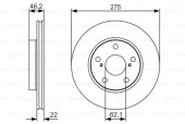 Bosch 0 986 479 R97 Тормозной диск передний TOYOTA Auris 07-