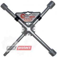 InterTool Ключ баллонный крестовой укрепленный 14", для головок 17-21мм, 1/2" Фото 1 - InterTool Ключ баллонный крестовой укрепленный 14", для головок 17-21мм, 1/2"