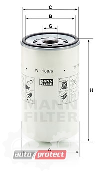  2 - Mann Filter W 1168/6   