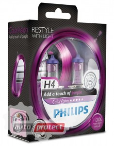  1 - Philips ColorVision H4 12V 60/55W  , 2 1