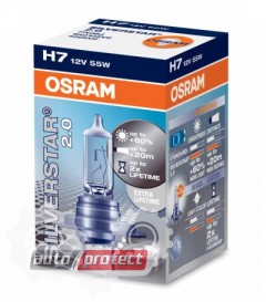  2 - Osram Silverstar 2.0 H7 12V 55W  , 1 