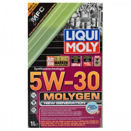 Liqui Moly Molygen New Generation DPF 5W-30 Моторное масло (21224, 21225) Фото 2 - Liqui Moly Molygen New Generation DPF 5W-30 Моторное масло (21224, 21225)