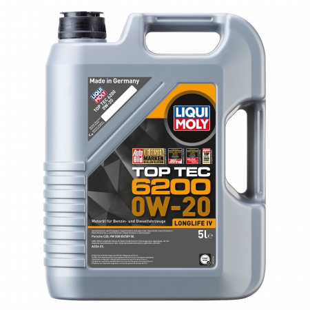  3 - Liqui Moly TOP TEC 6200 0W20     Audi, Porsche  VW , 5 . 20789