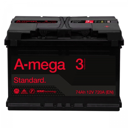  1 - A-Mega Standard 74 Ah 720 A  ,   