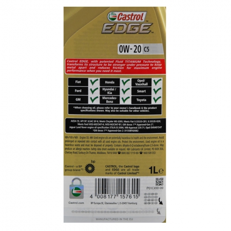  3 - Castrol Edge 0W-20 C5    