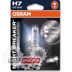  2 - Osram Night Breaker Unlimited 64210 H7 12V 55W  , 1 