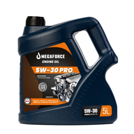 Megaforce 5W-30 PRO Синтетическое моторное масло Фото 1 - Megaforce 5W-30 PRO Синтетическое моторное масло