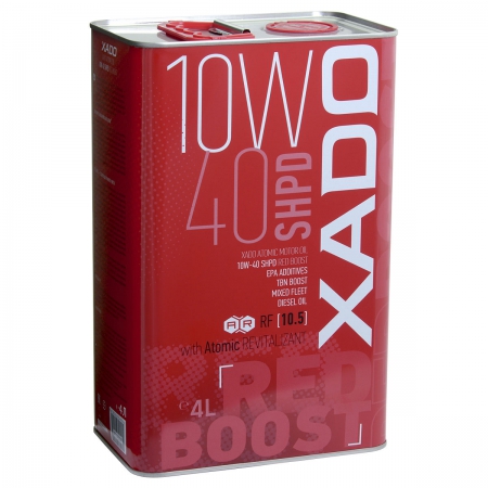 Xado Atomic Oil 10W-40 SHPD SL/CI-4 Red Boost Полусинтетическое моторное масло Фото 2 - Xado Atomic Oil 10W-40 SHPD SL/CI-4 Red Boost Полусинтетическое моторное масло