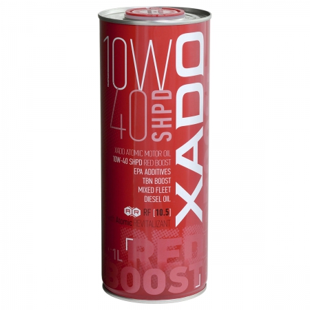 Xado Atomic Oil 10W-40 SHPD SL/CI-4 Red Boost Полусинтетическое моторное масло Фото 3 - Xado Atomic Oil 10W-40 SHPD SL/CI-4 Red Boost Полусинтетическое моторное масло