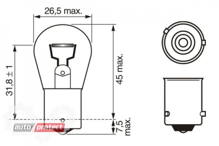  12 - Bosch Trucklight Maxlife  PY21W 24V 21W , 1 