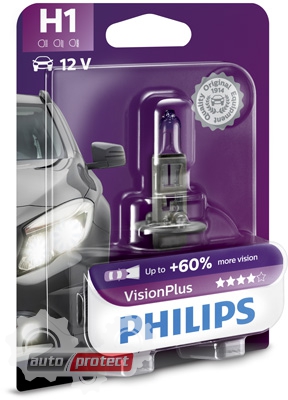  9 - Philips VisionPlus H1 12V 55W  , 1 
