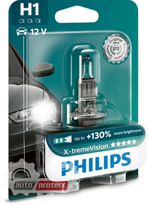 Фото 6 - Philips X-TreamVision H1 12V 55W Автолампа галоген, 1шт 