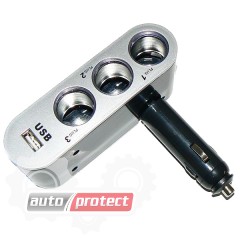 Vitol WF-0100 Тройник гнезда прикуривателя Фото 1 - Vitol WF-0100 Тройник гнезда прикуривателя