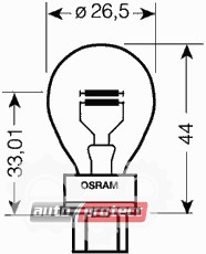  2 - Osram Original Line P27/7W 12V 27/7W  , 1 