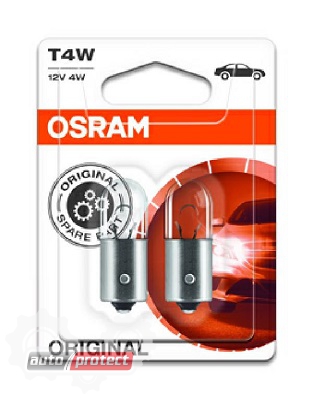  4 - Osram 3893 T4W 12V 4W  , 2 