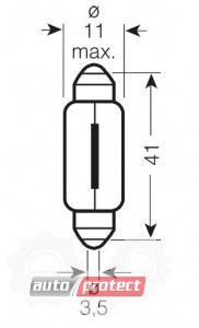 Osram 6411 12V 10W SV8.5-8 Автолампа галогенная для освещения салона Фото 2 - Osram 6411 12V 10W SV8.5-8 Автолампа галогенная для освещения салона