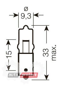  3 - Osram Original Spare Part T4W 12V 10W  , 1 